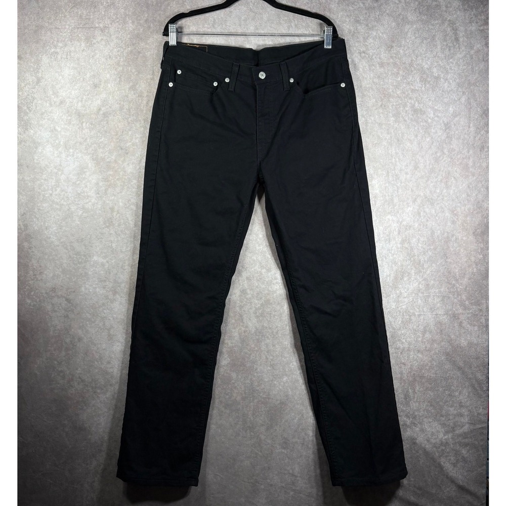 Levi's 514 Jeans Mens Size 34X32 Black Denim Straight Fit Pockets Casual Cotton